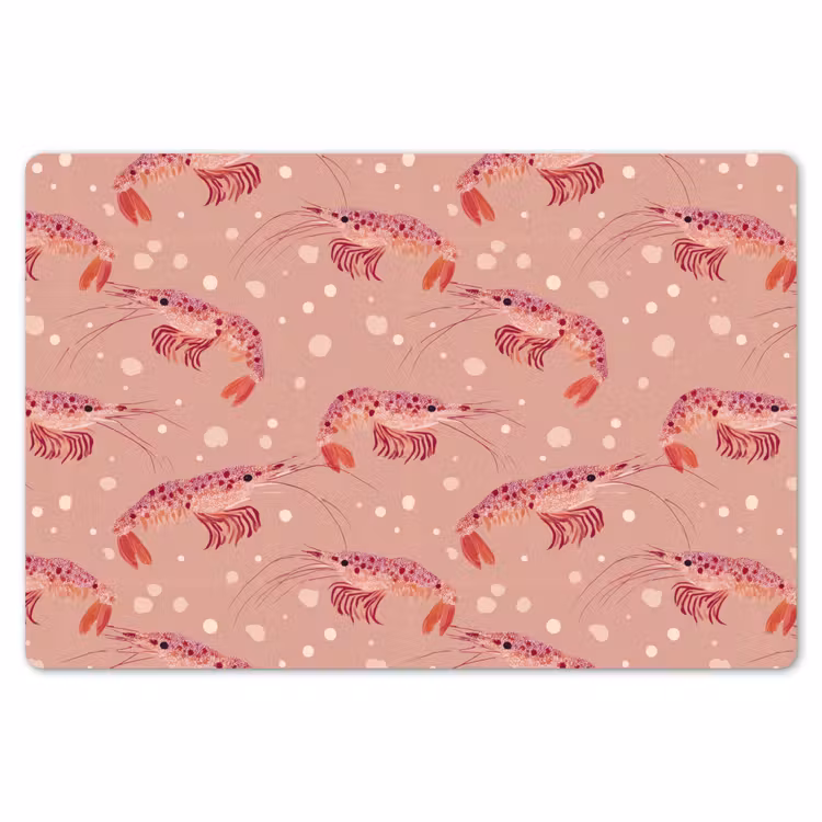 Garnalen - Stippen - Roze Placemat vinyl groot 368 -zzsfeer1_Kitchenyeah-website