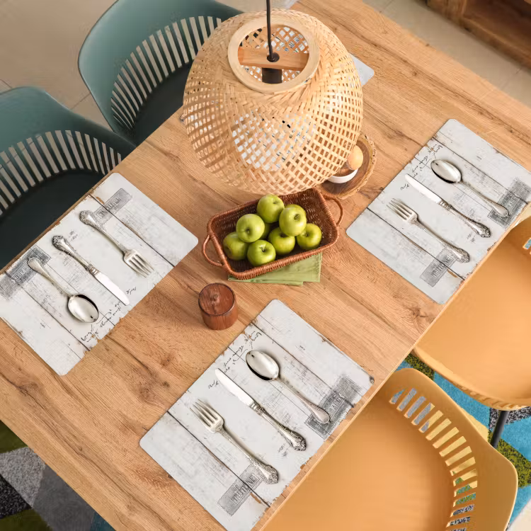 Zilver - Bestek - Hout Placemat vinyl groot -zzsfeer5_Kitchenyeah-website