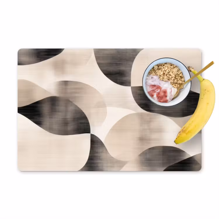 Grillige vormen - Subtiele overgangen - Dynamisch Placemat vinyl groot -zzzproduct_Kitchenyeah-website