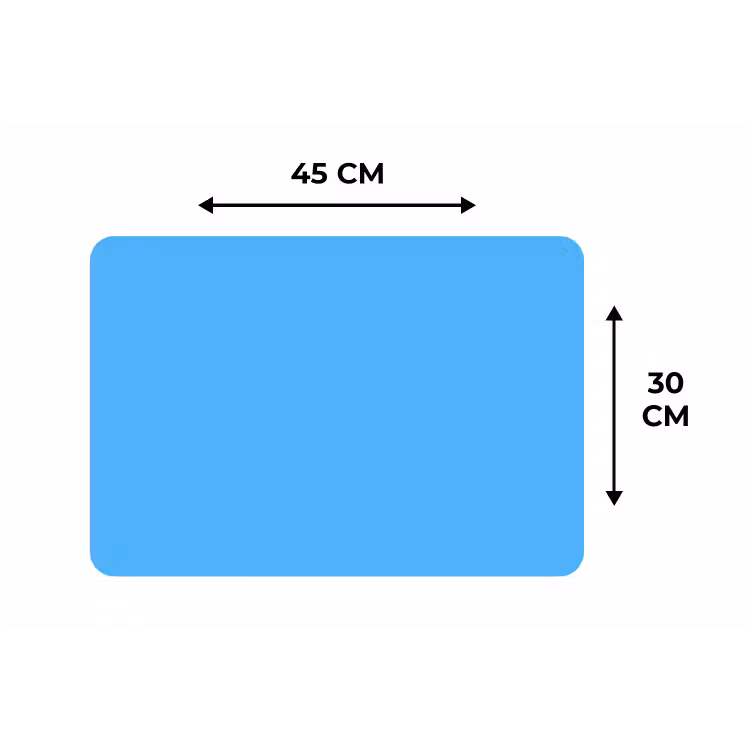 Sky - Blue - Blauw Placemat vinyl groot 368 -specs