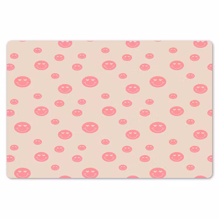 Smiley - Hart - Ogen - Patroon Placemat vinyl groot 368 -zzsfeer1_Kitchenyeah-website