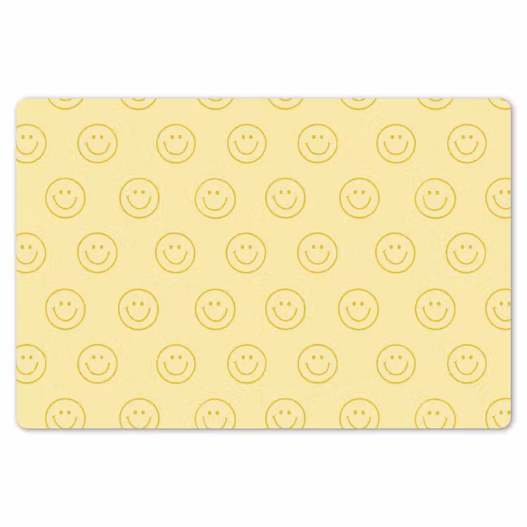 Smileys - Patroon - Retro - Zachtgeel Placemat vinyl groot 368 -zzsfeer1_Kitchenyeah-website