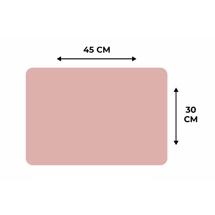 Soft - Blush - Roze Placemat vinyl groot 368 -specs