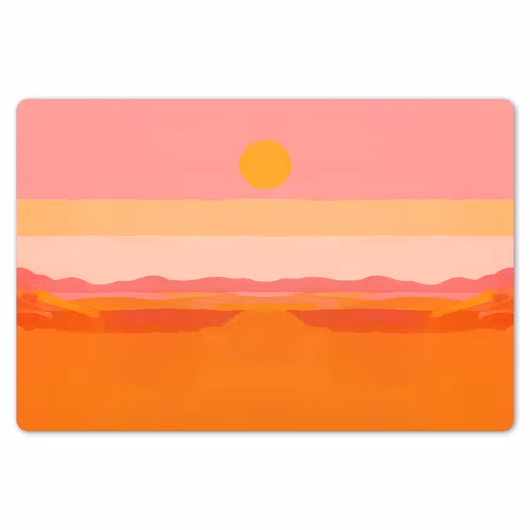 Zon - Abstract - Landschap - Oranje Placemat vinyl groot -zzsfeer1_Kitchenyeah-website