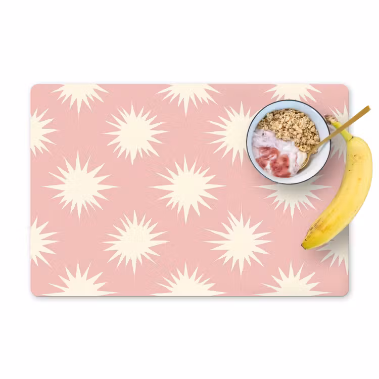 Zonnen - Patroon - Roze Placemat vinyl groot 368 -zzzproduct_Kitchenyeah-website