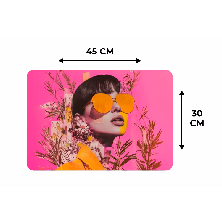 Zonnebril - Oranje - Vrouw - Planten Placemat vinyl groot -specs