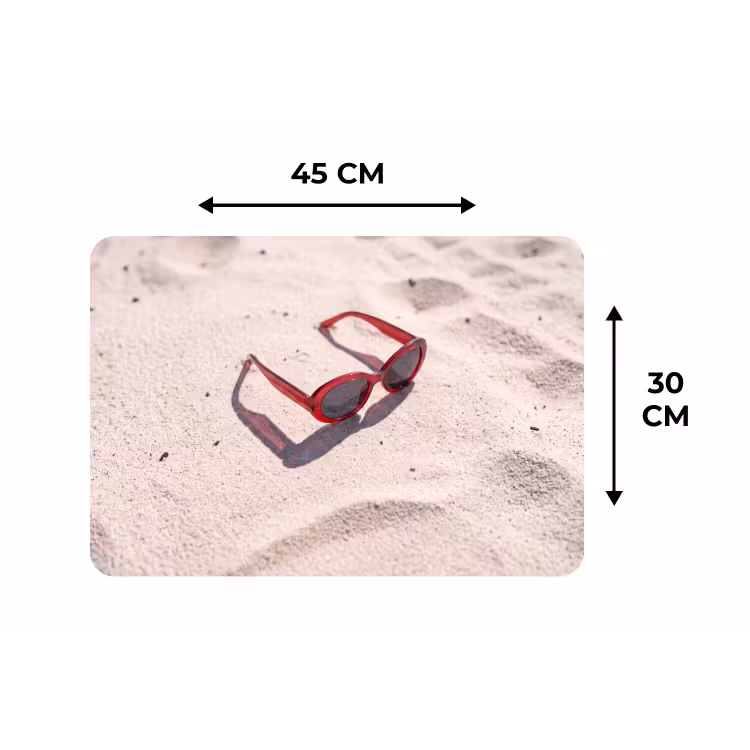 Zonnebril - Strand - Vakantie - Rood Placemat vinyl groot -specs
