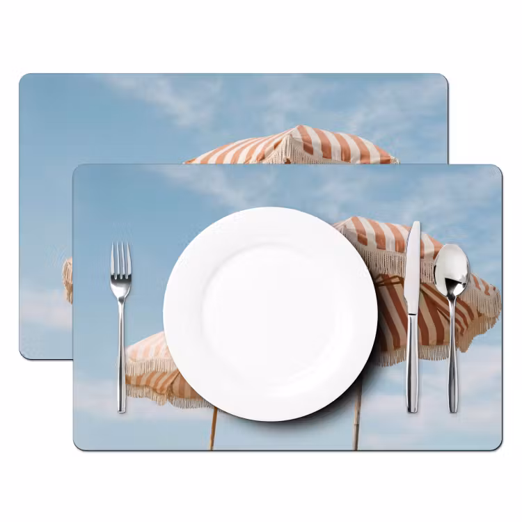Parasol - Lucht - Rood Placemat vinyl groot -zzsfeer2_Kitchenyeah-website