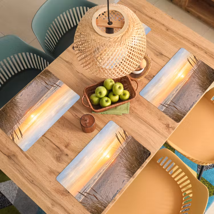 Zonsondergang - Duinen - Zee Placemat vinyl groot -zzsfeer5_Kitchenyeah-website