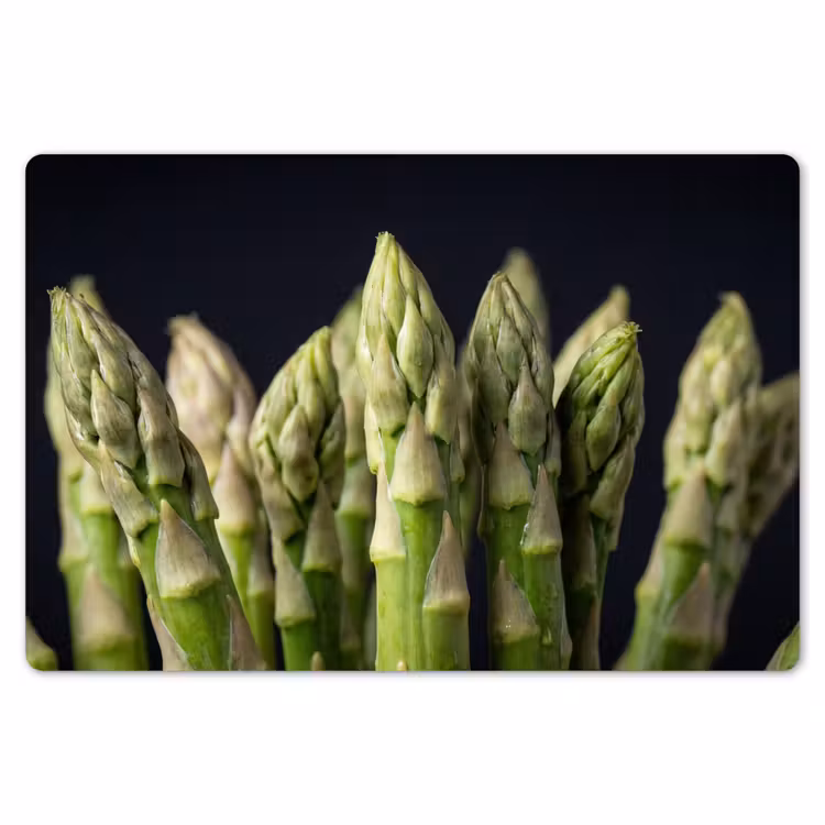 Asperges - Groen - Zwart Placemat vinyl groot -zzsfeer1_Kitchenyeah-website