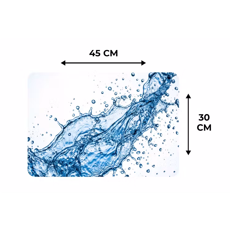 Spash - Water - Blauw Placemat vinyl groot -specs