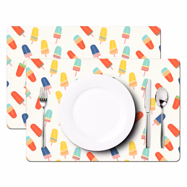 IJsjes - Speels - Kleurrijk Placemat vinyl groot 368 -zzsfeer2_Kitchenyeah-website