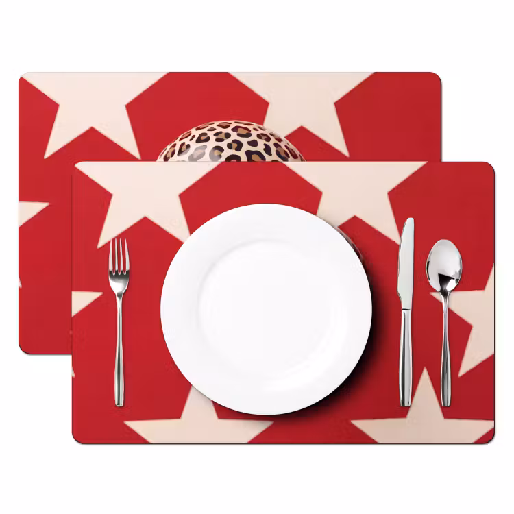 Spel - Dierenprint - Nummer 8 - Modern - Rood Placemat vinyl groot -zzsfeer2_Kitchenyeah-website