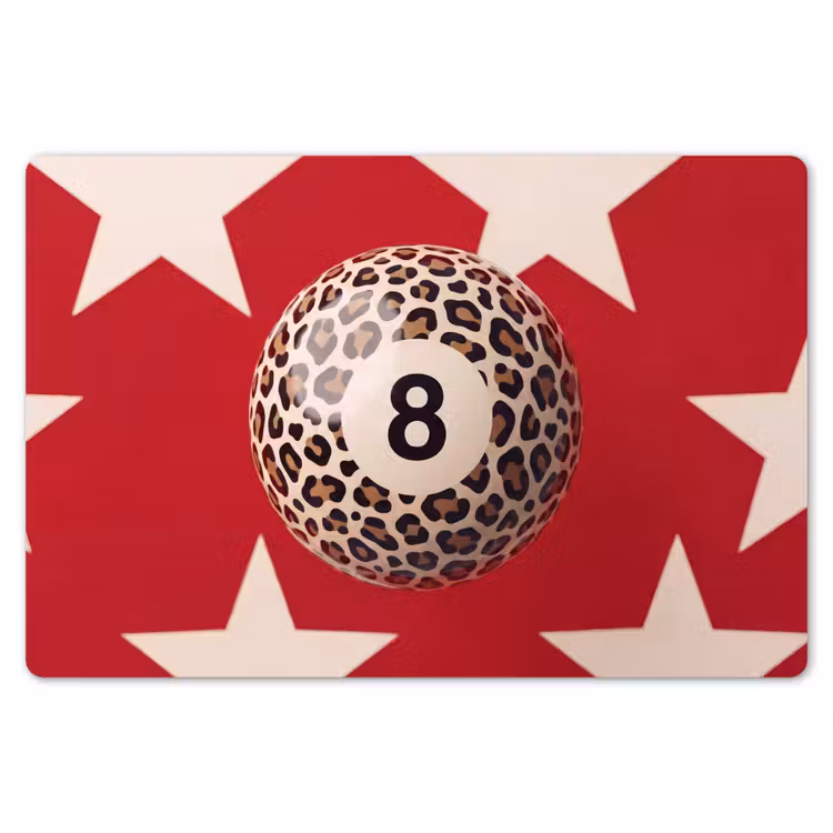Spel - Dierenprint - Nummer 8 - Modern - Rood Placemat vinyl groot -zzsfeer1_Kitchenyeah-website