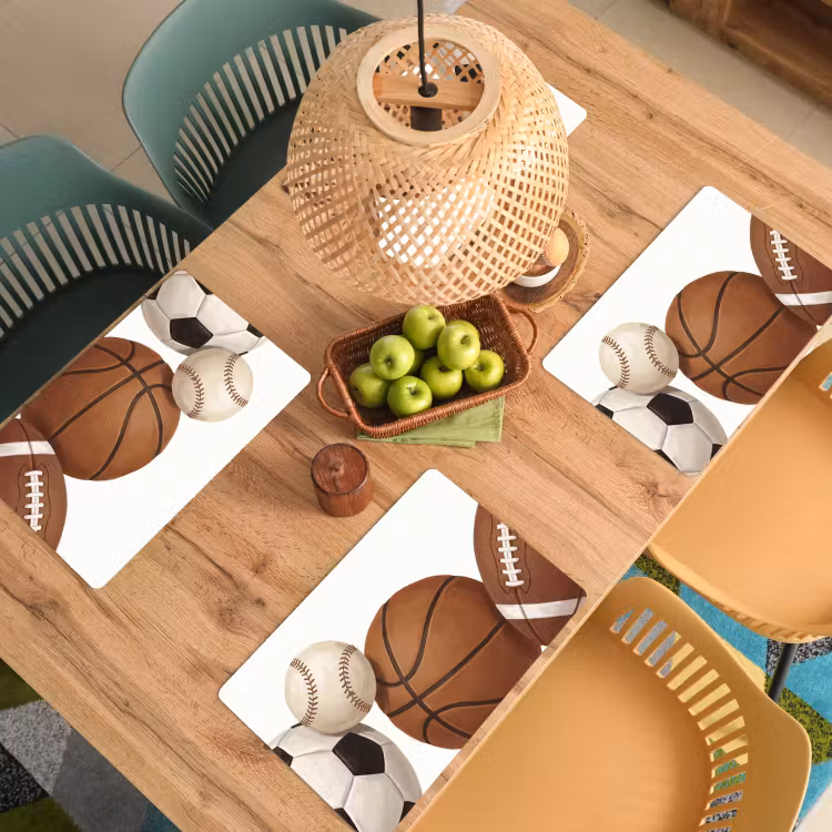Sport - Ballen - Illustratie Placemat vinyl groot -zzsfeer5_Kitchenyeah-website