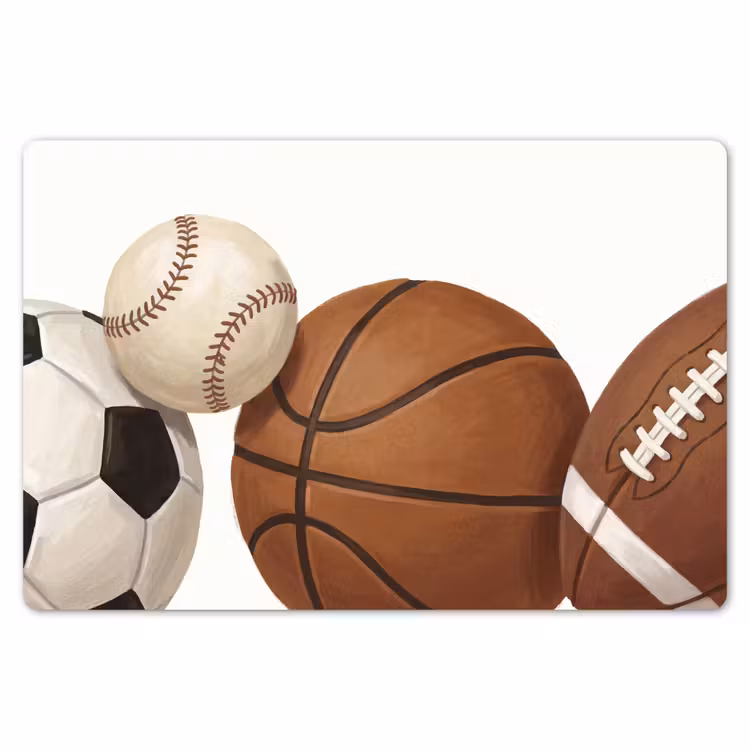Sport - Ballen - Illustratie Placemat vinyl groot -zzsfeer1_Kitchenyeah-website