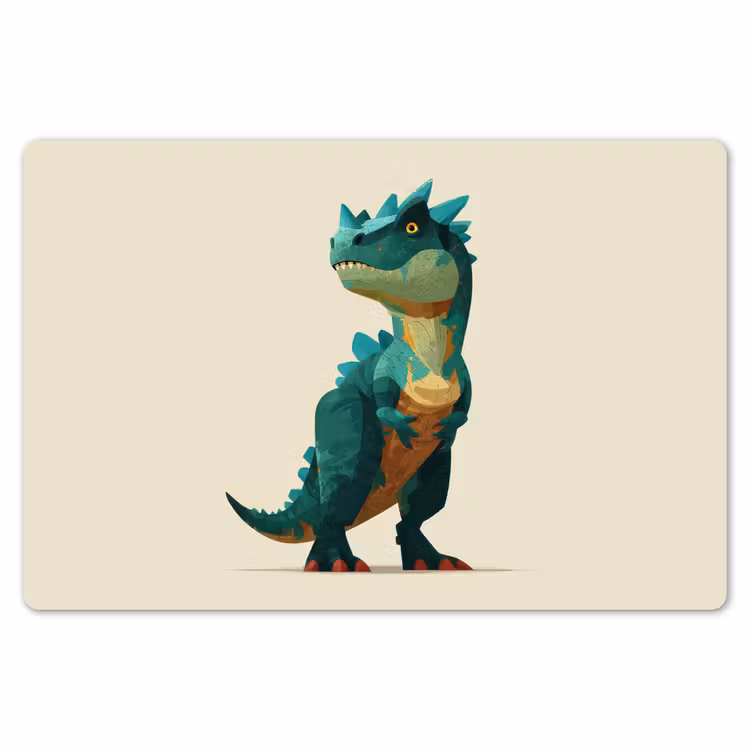 Stekels - Dino - Blauw - Gespierd Placemat vinyl groot -zzsfeer1_Kitchenyeah-website