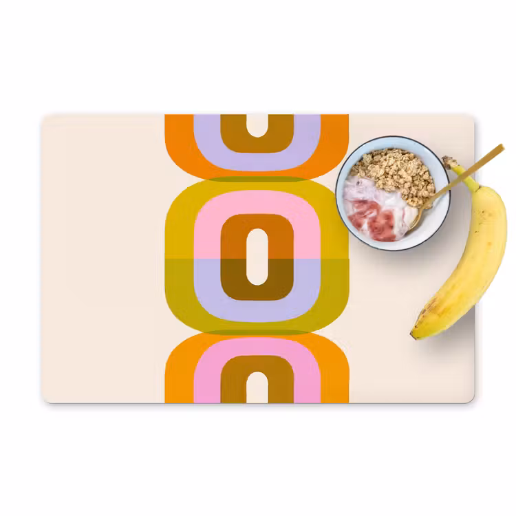 Stapel - Vormen - Geblokt - Oranje Placemat vinyl groot -zzzproduct_Kitchenyeah-website