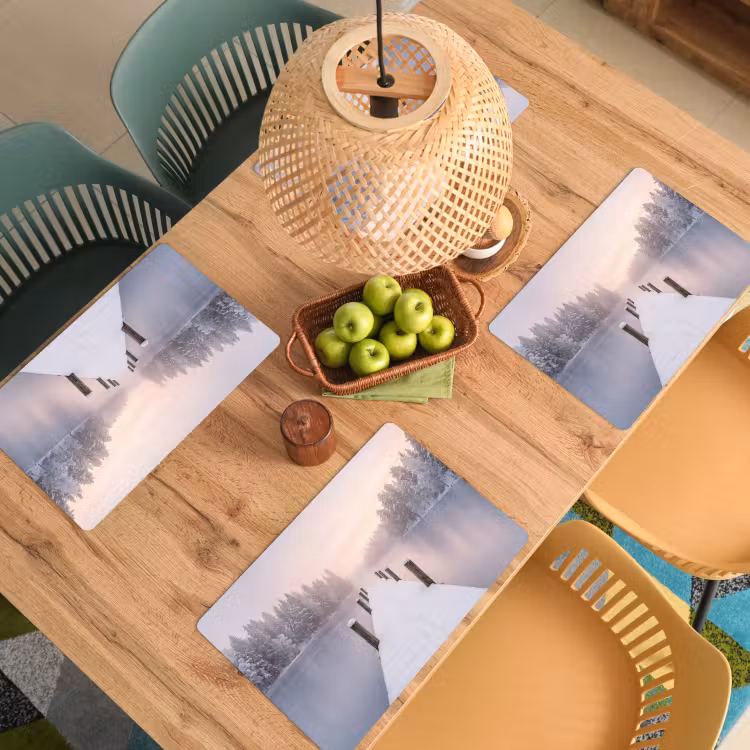 Steiger - Meer - Mist - Winter - Serene Placemat vinyl groot -zzsfeer5_Kitchenyeah-website