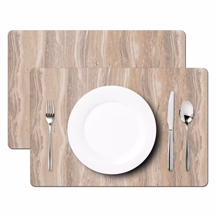 Steen - Patroon - Textuur - Natuurlijk - Beige Placemat vinyl groot -zzsfeer2_Kitchenyeah-website