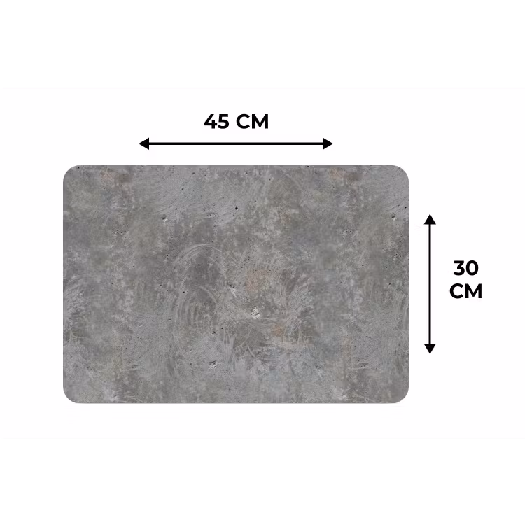 Stenen - Beton - Patronen Placemat vinyl groot 368 -specs