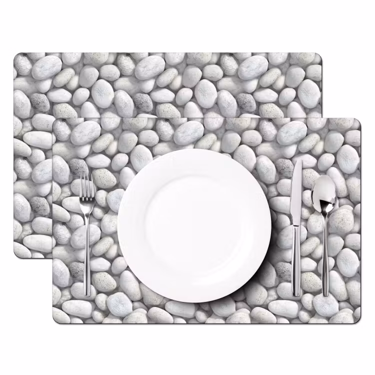 Steentjes - Grijs - Ovaal Placemat vinyl groot 368 -zzsfeer2_Kitchenyeah-website