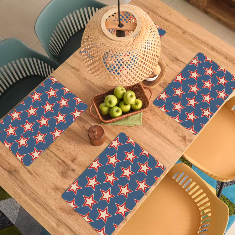 Ster - Klassiek - Blauw Placemat vinyl groot 368 -zzsfeer5_Kitchenyeah-website