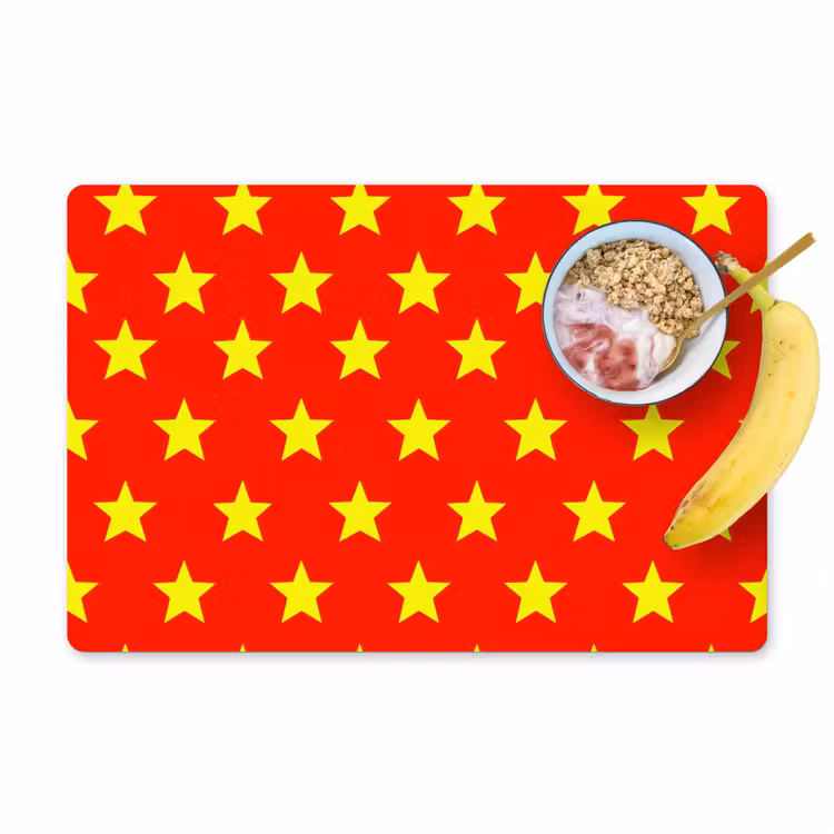 Ster - Patroon - Geel Placemat vinyl groot 368 -zzzproduct_Kitchenyeah-website