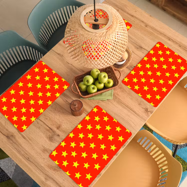 Ster - Patroon - Geel Placemat vinyl groot 368 -zzsfeer5_Kitchenyeah-website