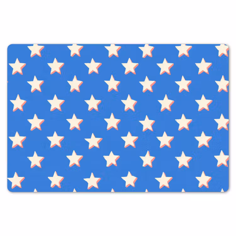 Sterren - Patroon - Blauw Placemat vinyl groot 368 -zzsfeer1_Kitchenyeah-website