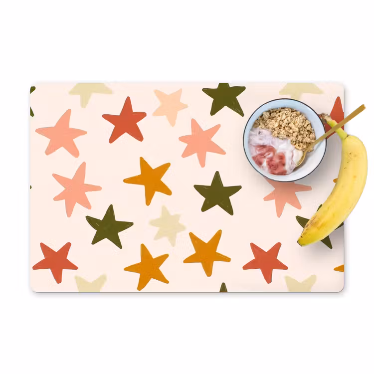 Sterren - Patroon - Kleurrijk Placemat vinyl groot 368 -zzzproduct_Kitchenyeah-website