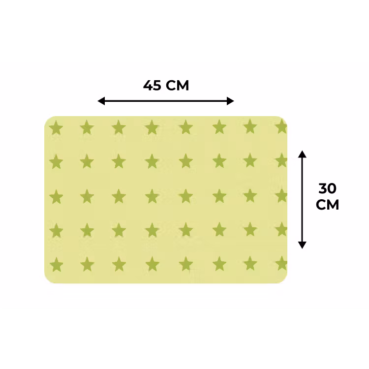 Sterren - Patroon - Groen Placemat vinyl groot 368 -specs