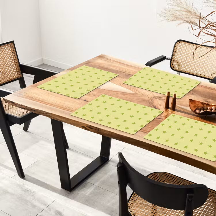Sterren - Patroon - Groen Placemat vinyl groot 368 -zzsfeer4_Kitchenyeah-website