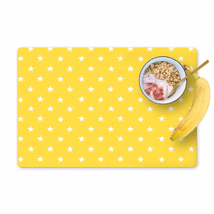 Sterren - Patroon - Minimalistisch - Geel Placemat vinyl groot 368 -zzzproduct_Kitchenyeah-website