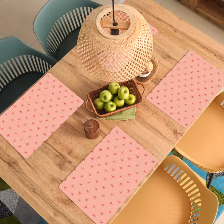 Sterretjes - Patroon - Oranje Placemat vinyl groot 368 -zzsfeer5_Kitchenyeah-website