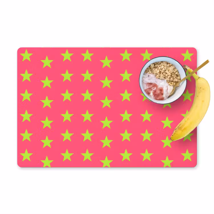 Sterren - Patroon - Roze Placemat vinyl groot 368 -zzzproduct_Kitchenyeah-website