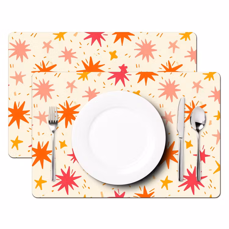 Sterren - Speels - Kleurrijk Placemat vinyl groot 368 -zzsfeer2_Kitchenyeah-website