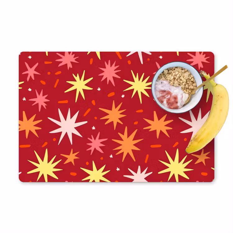 Sterren - Speels - Rood Placemat vinyl groot 368 -zzzproduct_Kitchenyeah-website
