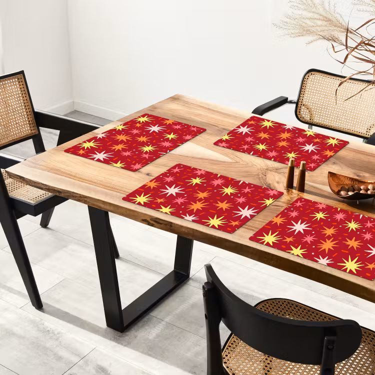 Sterren - Speels - Rood Placemat vinyl groot 368 -zzsfeer4_Kitchenyeah-website