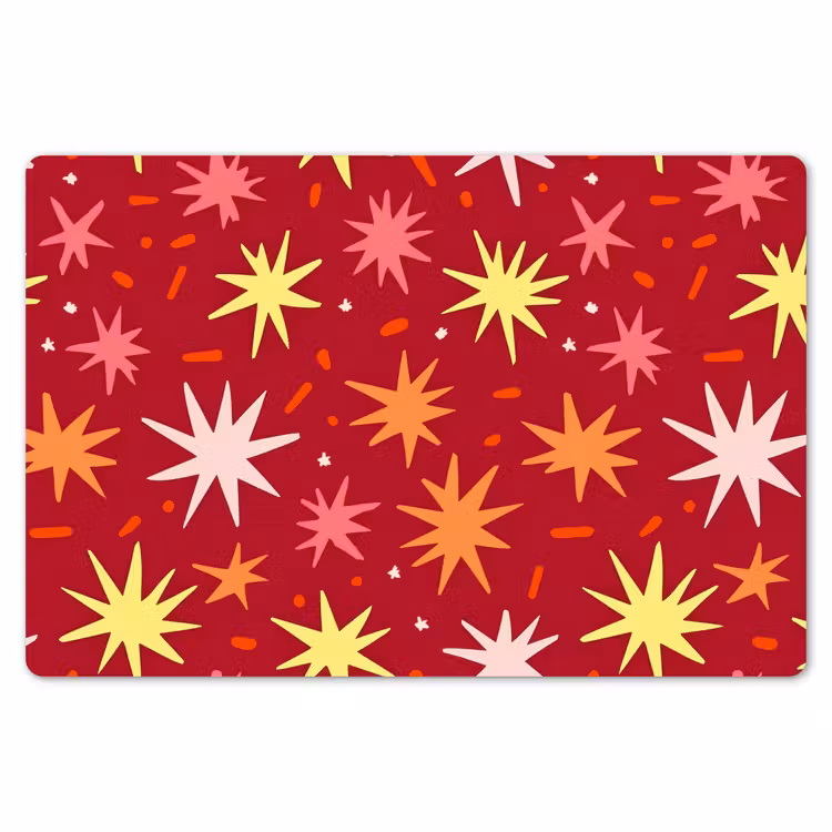 Sterren - Speels - Rood Placemat vinyl groot 368 -zzsfeer1_Kitchenyeah-website