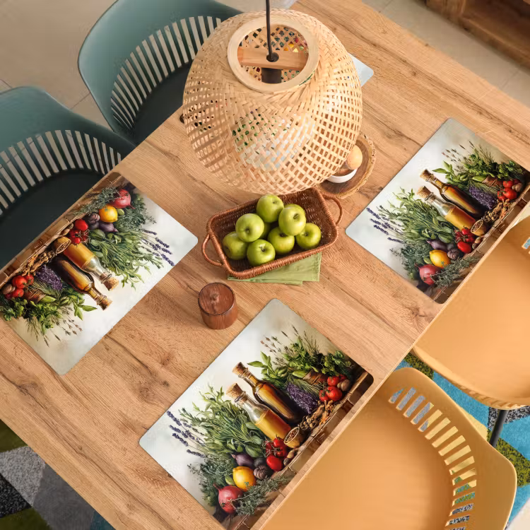 Stilleven - Kruiden - Specerijen - Fruit - Kleurrijk Placemat vinyl groot -zzsfeer5_Kitchenyeah-website