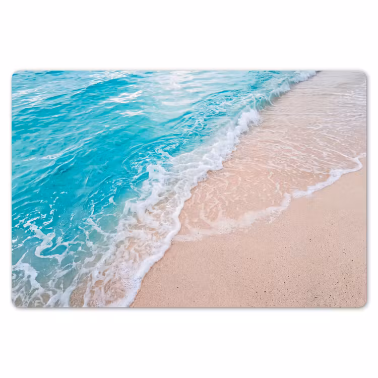 Strand - Zee - Golf - Natuur - Blauw Placemat vinyl groot -zzsfeer1_Kitchenyeah-website