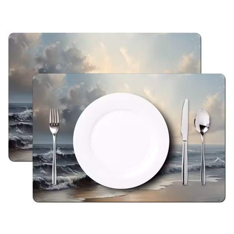 Strand - Zee - Zonsondergang Placemat vinyl groot -zzsfeer2_Kitchenyeah-website