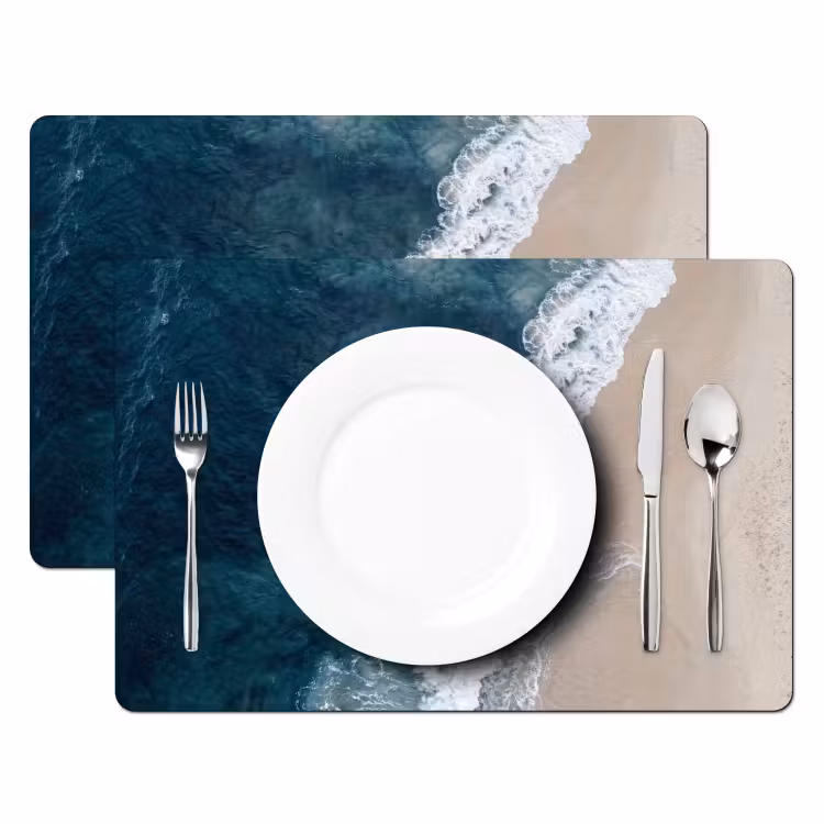 Strand - Zee - Golven Placemat vinyl groot -zzsfeer2_Kitchenyeah-website