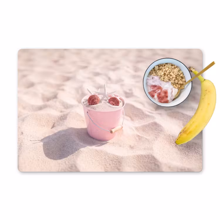 Strand - Schelpen - Zomer - Roze - Decoratie Placemat vinyl groot -zzzproduct_Kitchenyeah-website