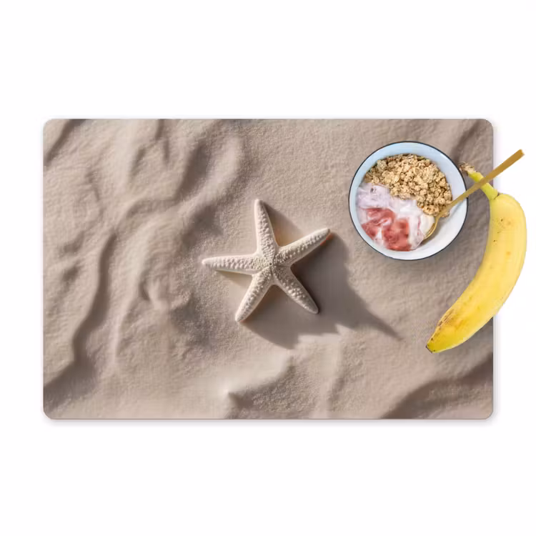 Strand - Zeester - Zand - Beige Placemat vinyl groot -zzzproduct_Kitchenyeah-website