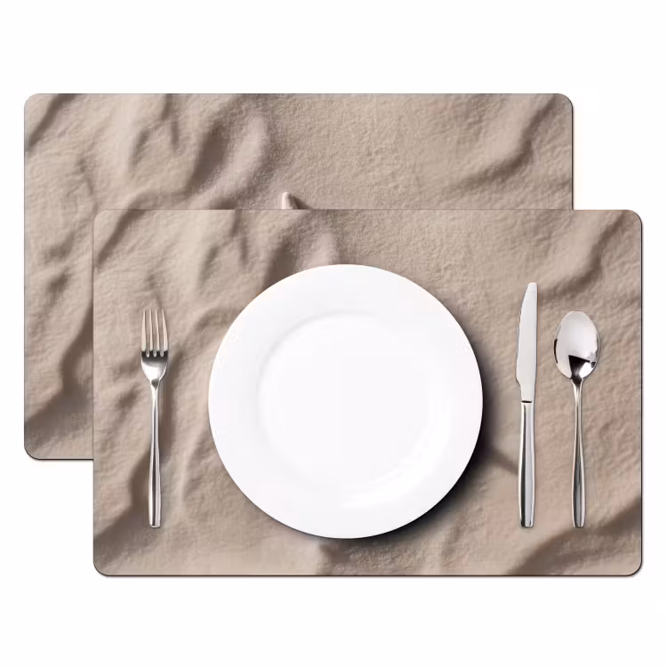 Strand - Zeester - Zand - Beige Placemat vinyl groot -zzsfeer2_Kitchenyeah-website