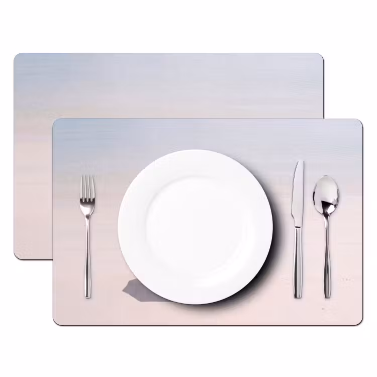 Strand - Parasol - Ligstoel - Zomer - Roze Placemat vinyl groot -zzsfeer2_Kitchenyeah-website