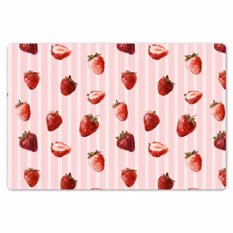 Strepen - Aardbei - Roze Placemat vinyl groot 368 -zzsfeer1_Kitchenyeah-website