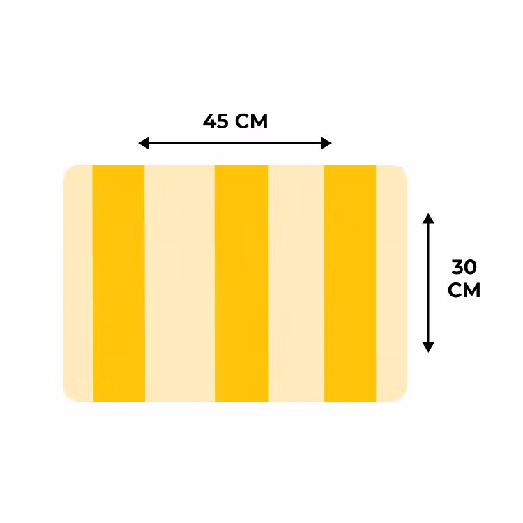 Strepen - Klassiek - Geel Placemat vinyl groot 368 -specs